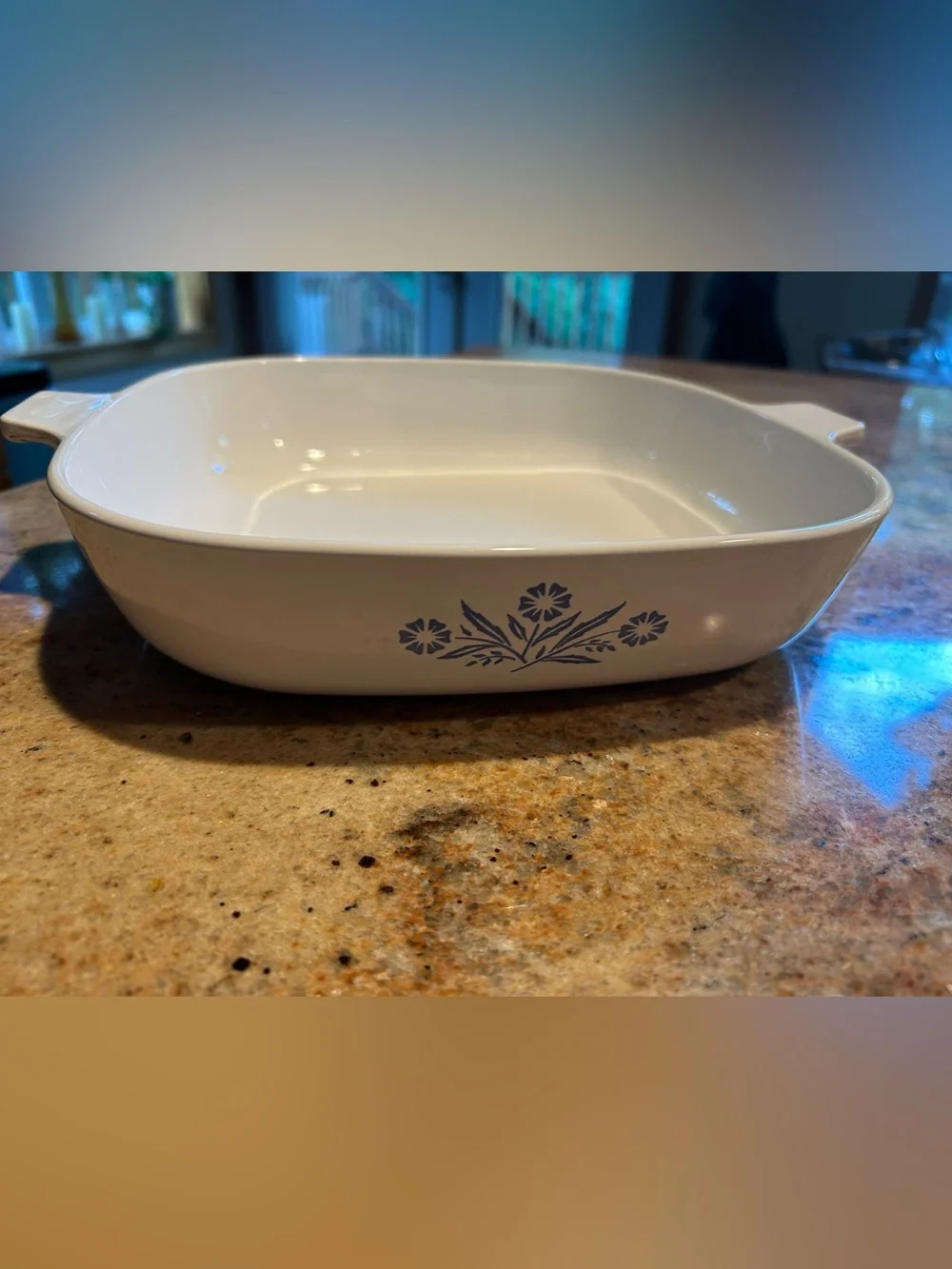 Corningware P-10-B 10” Pyroceram Vintage Cornflower Blue Baking Dish Rounded